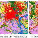 Annual Past-Present Land Cover Classification from Landsat using Deep Learning for Urban Agglomerations